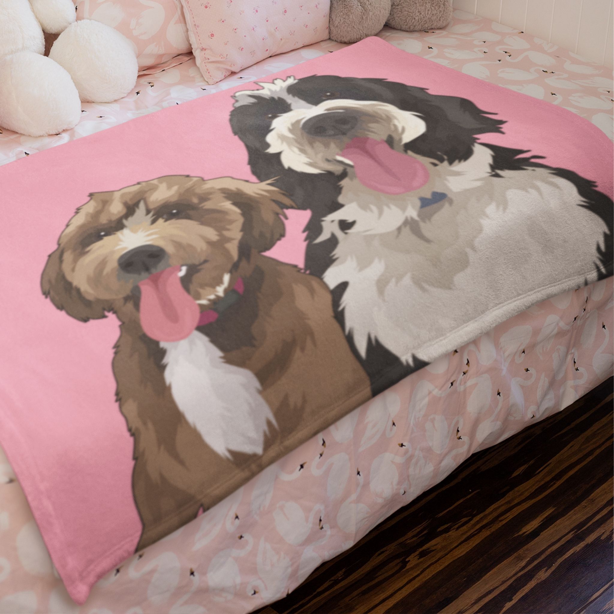 Couverture polaire personnalisée Pet Pop Art pour chien et chat